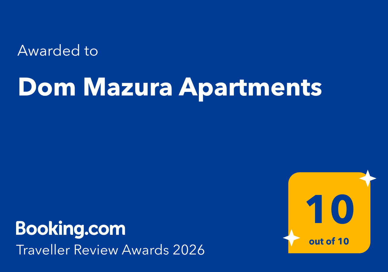 Booking.com Traveller Review Awards 2026 – Dom Mazura Apartments, 10 von 10